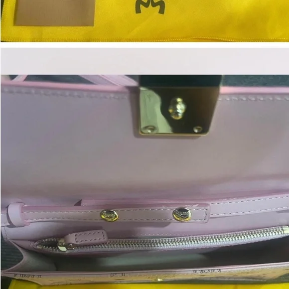MCM Pink Aren Crossbody / Wallet in Visetos Brand New - Picture 2 of 4